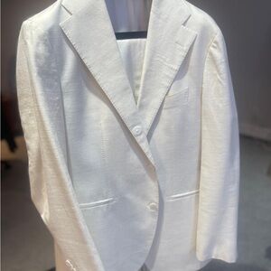 Cream Linen Suit Supply Suit (Pants + Jacket) WORN 1x!!!!!!